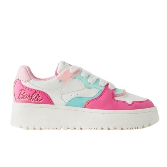 Zara Shoes - ZARA Multi Piece Maxi Sole Sneakers Barbie Pink Blue Colorblock 7.5